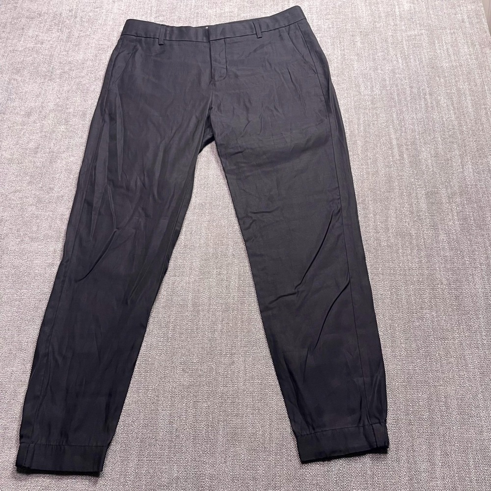 Vince Womens 6 Black Cupro Cotton Skinny Dress Pants Business Formal Wear